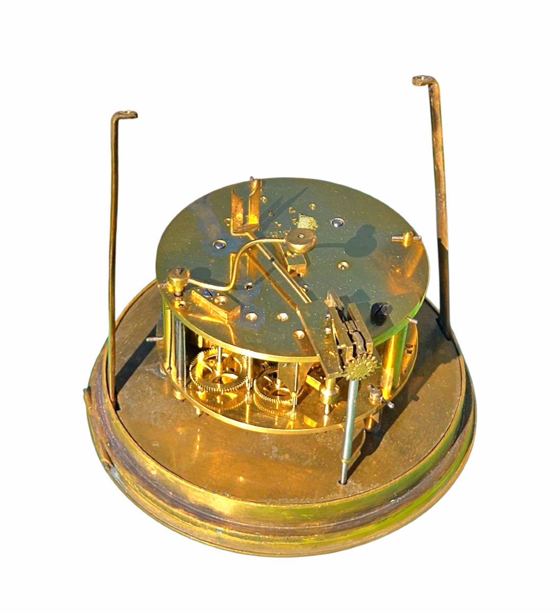 Large Antique Temple Clock Signed West & Son Paris-photo-4