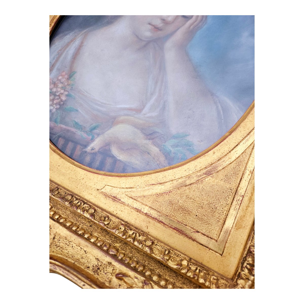 Scène de genre Pastel XVIIIe encadré-photo-2