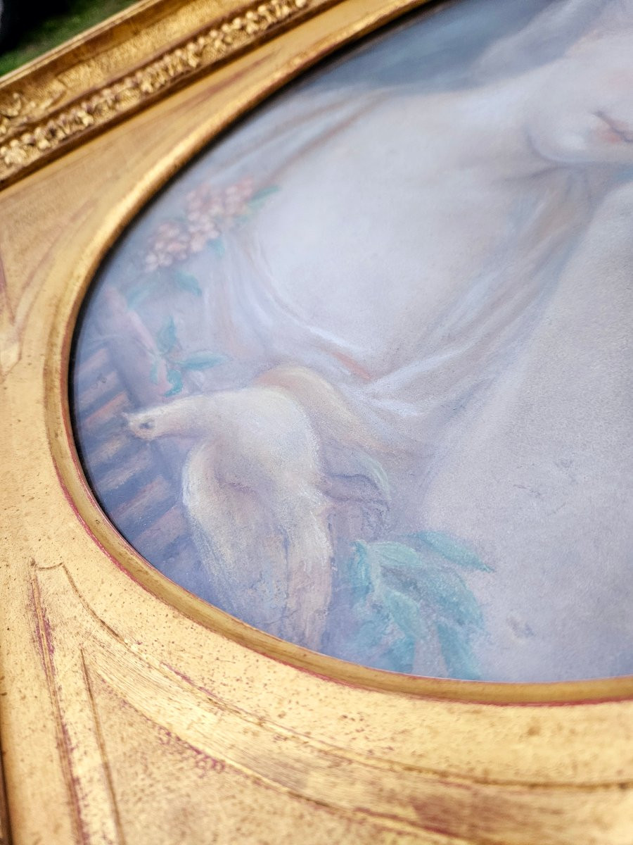 Scène de genre Pastel XVIIIe encadré-photo-5