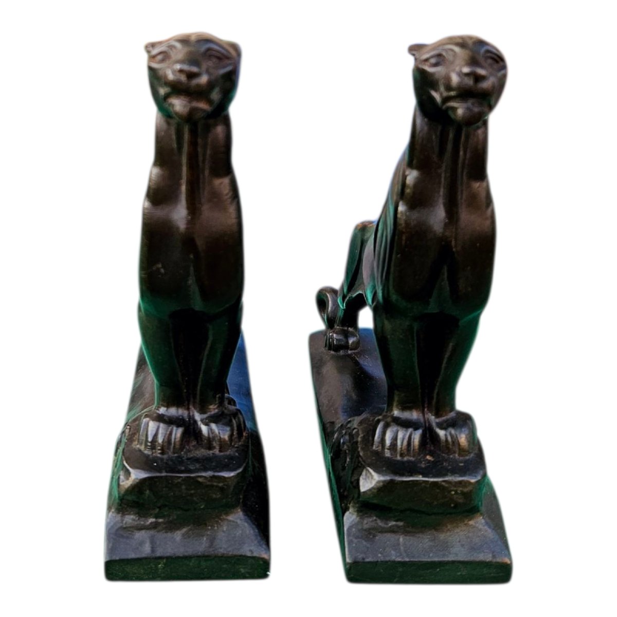 Art Deco Panther Bookends By Frecourt-photo-3
