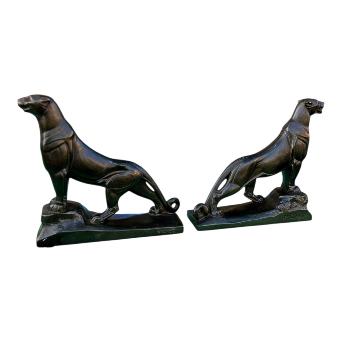 Art Deco Panther Bookends By Frecourt-photo-4