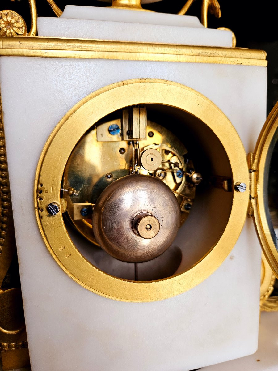 Pendule XIXÈME signée Raingo frères marbre et bronze doré -photo-4