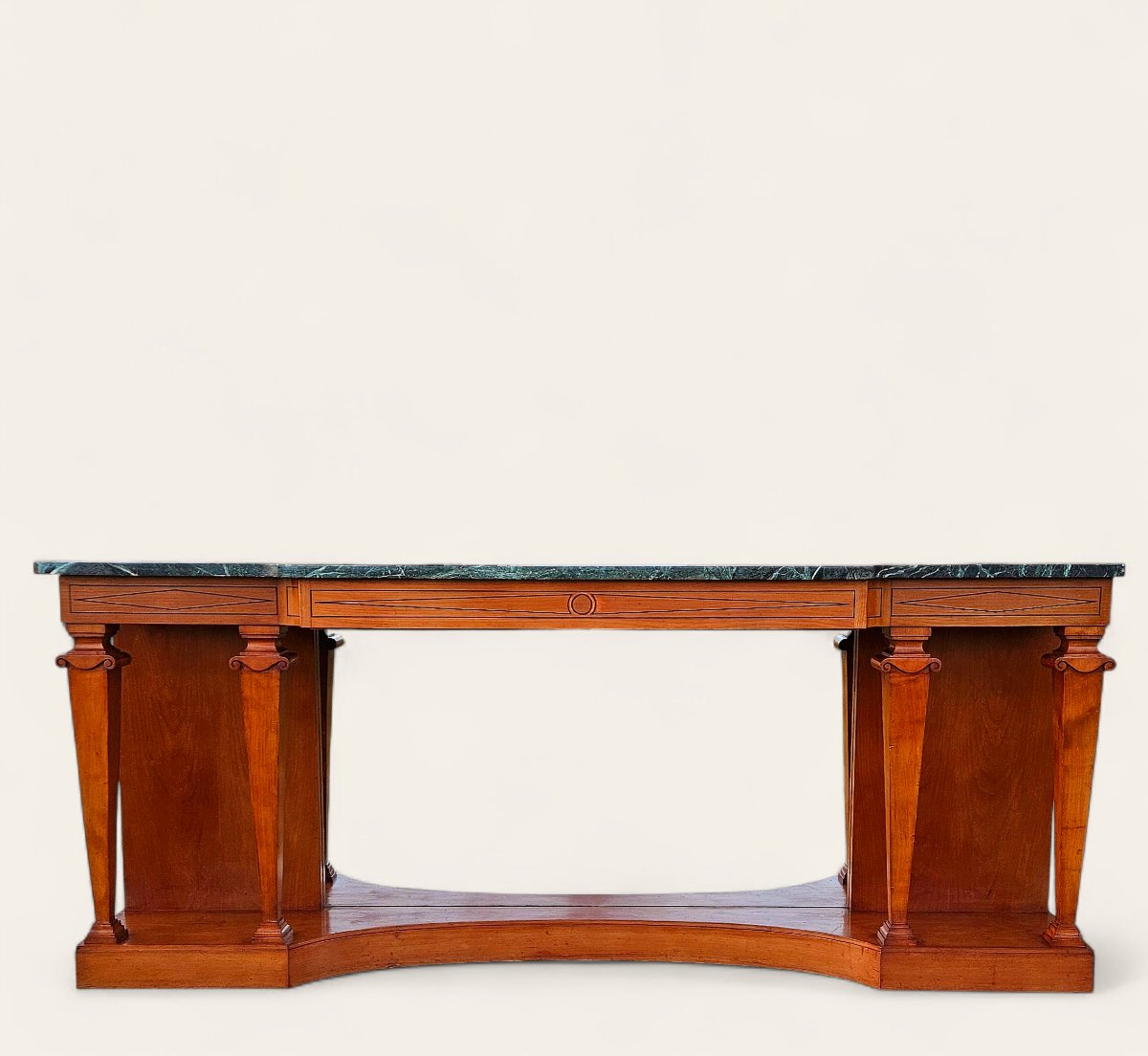 Grande console néoclassique à fond miroir 1940-photo-2