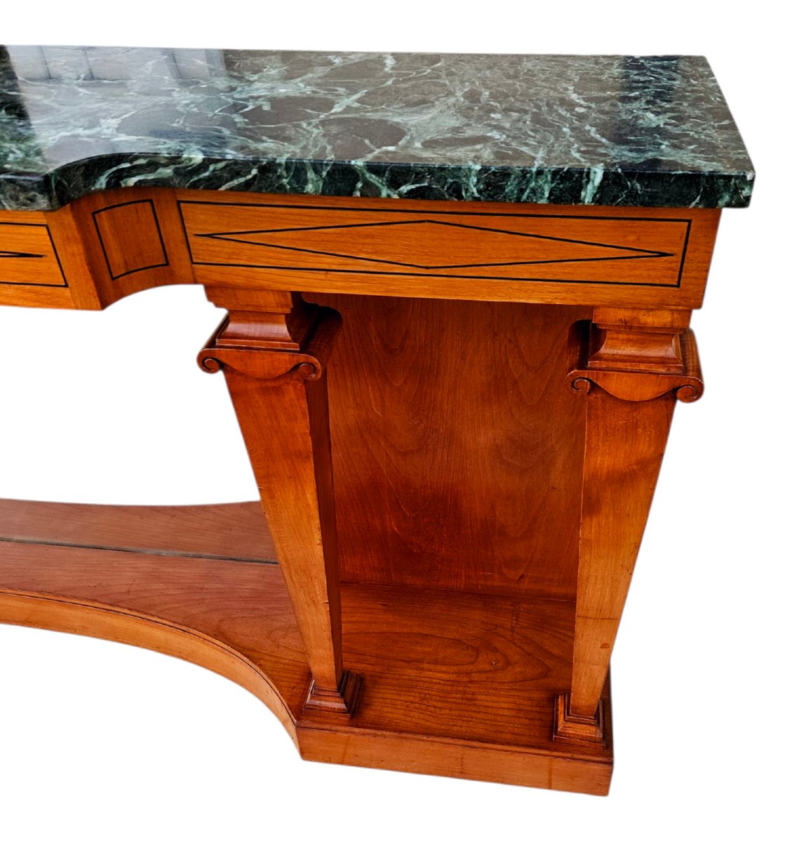 Grande console néoclassique à fond miroir 1940-photo-3