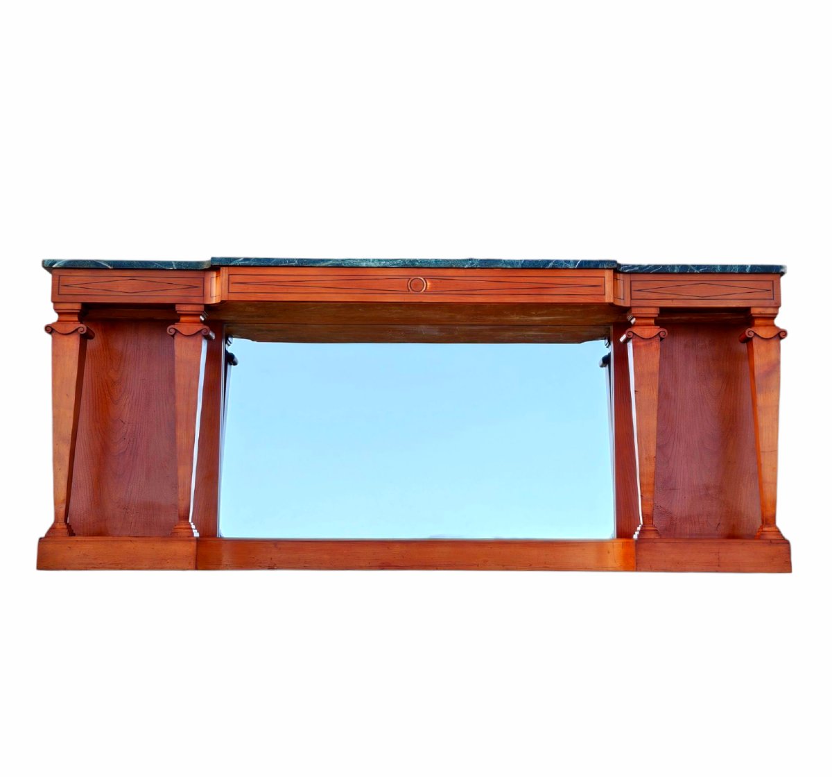 Grande console néoclassique à fond miroir 1940-photo-1