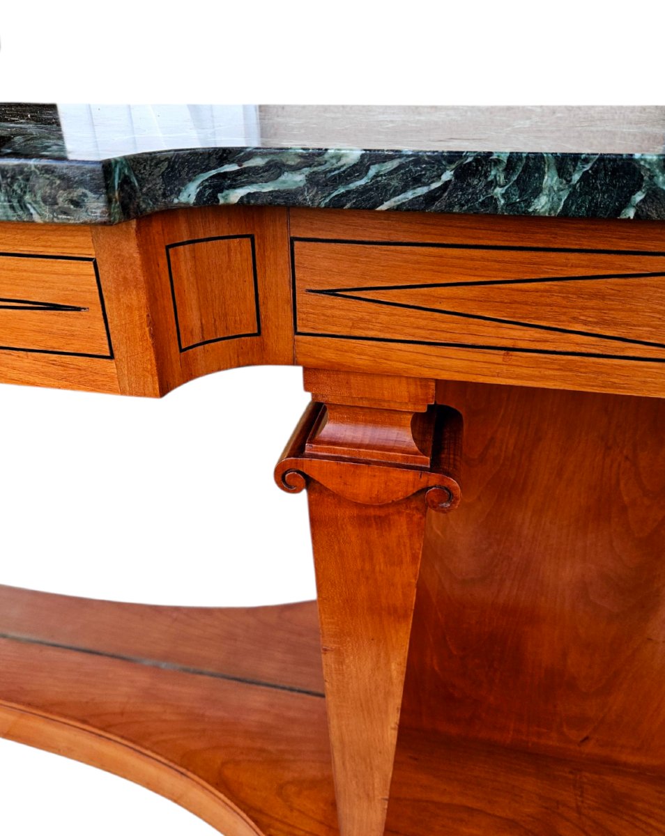 Grande console néoclassique à fond miroir 1940-photo-3