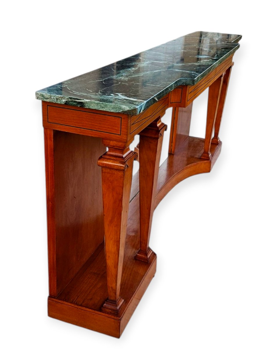 Grande console néoclassique à fond miroir 1940-photo-4