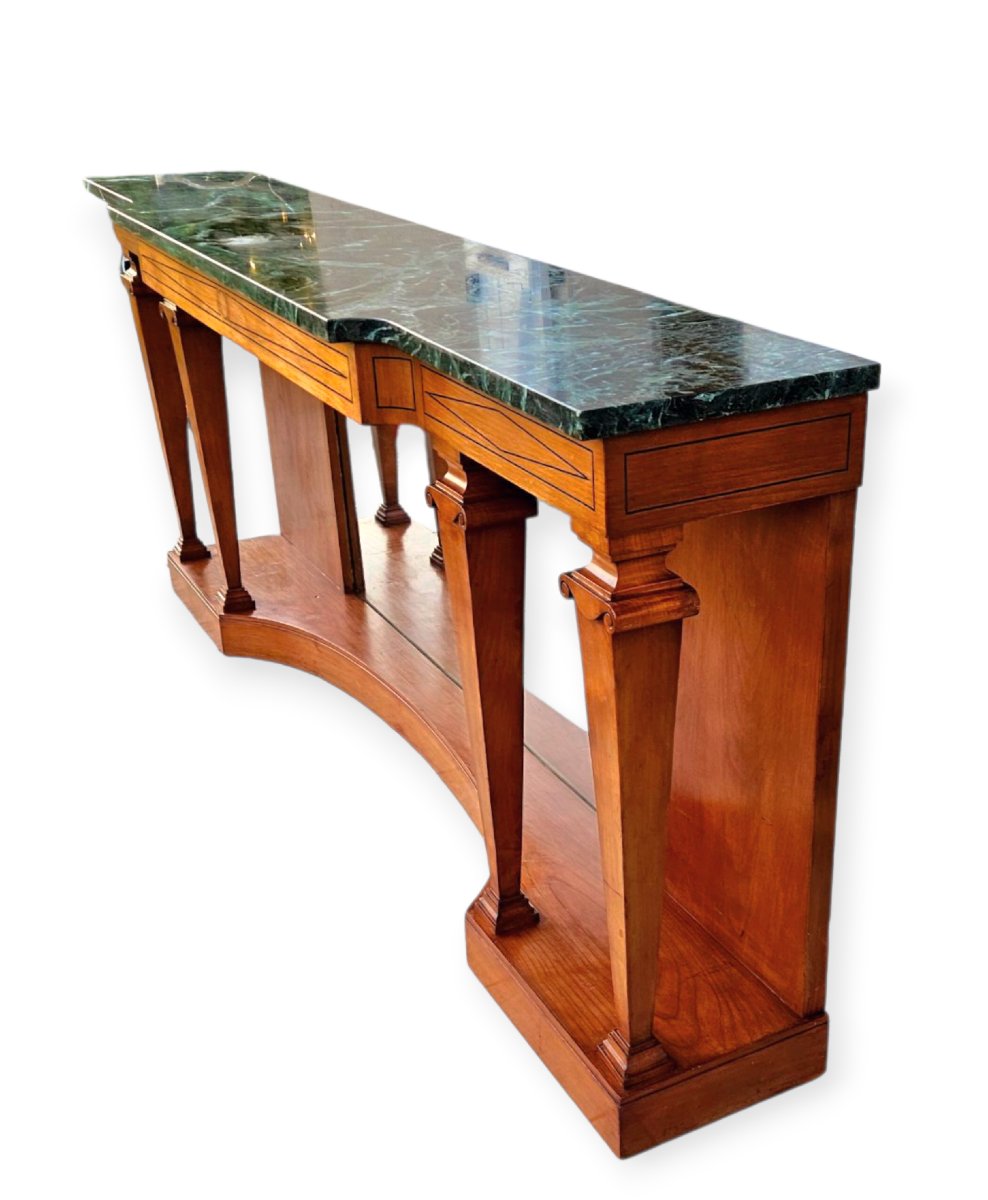 Grande console néoclassique à fond miroir 1940-photo-5