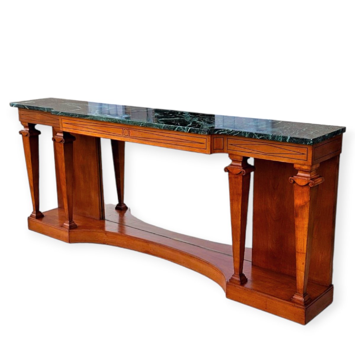 Grande console néoclassique à fond miroir 1940-photo-6