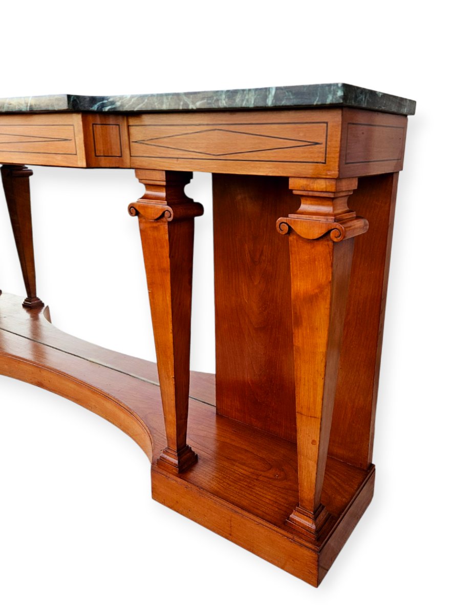 Grande console néoclassique à fond miroir 1940-photo-7