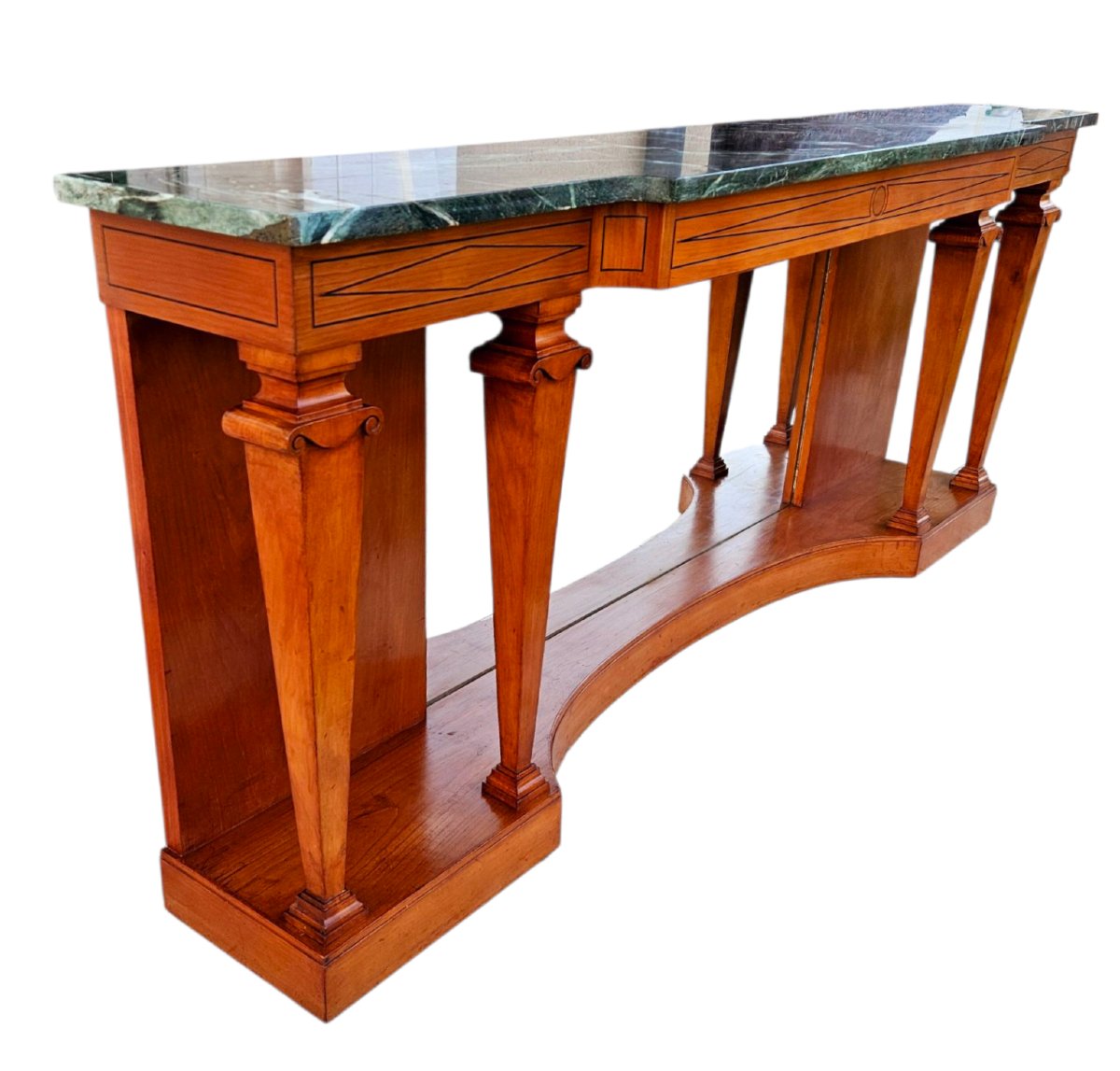 Grande console néoclassique à fond miroir 1940-photo-8