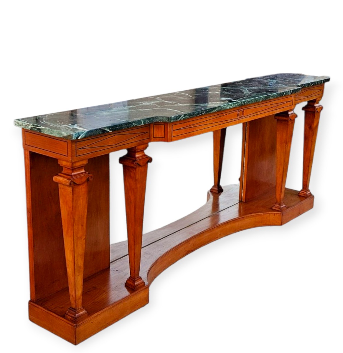 Grande console néoclassique à fond miroir 1940