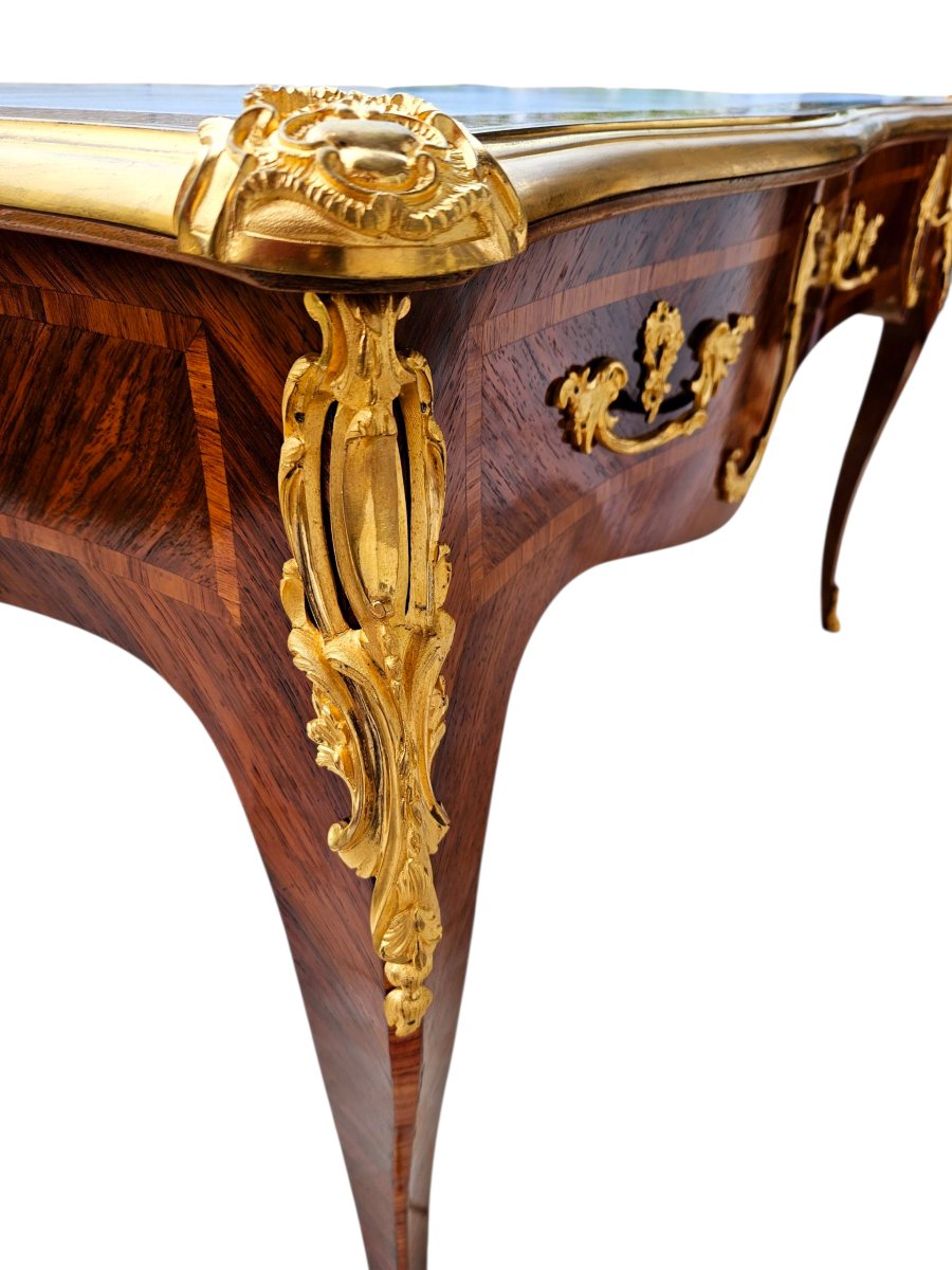 Bureau st Louis XV estampillé Rinck à Paris  -photo-8
