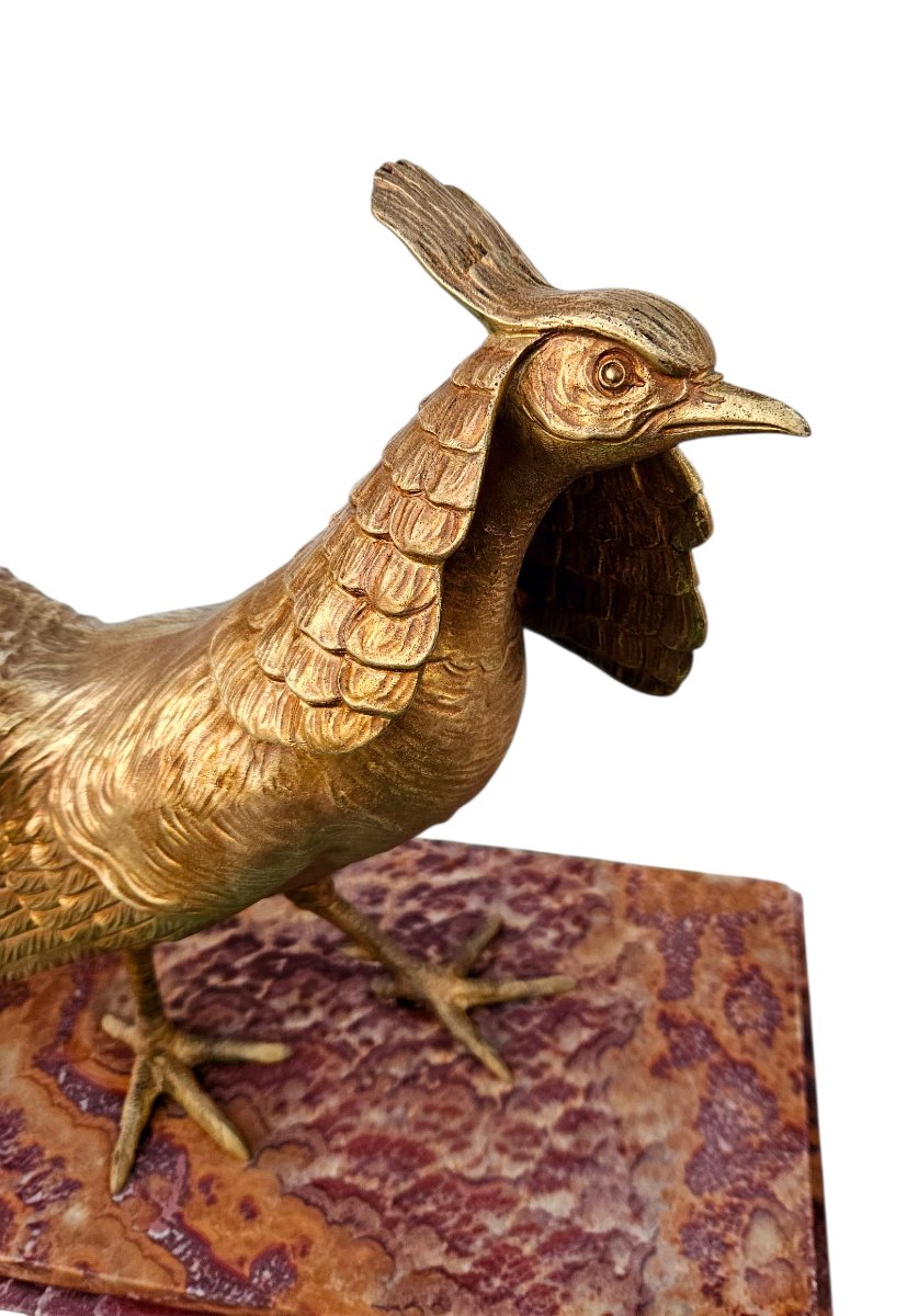 Henri Molins (1893-1958) Très important Bronze doré Art Déco-photo-1