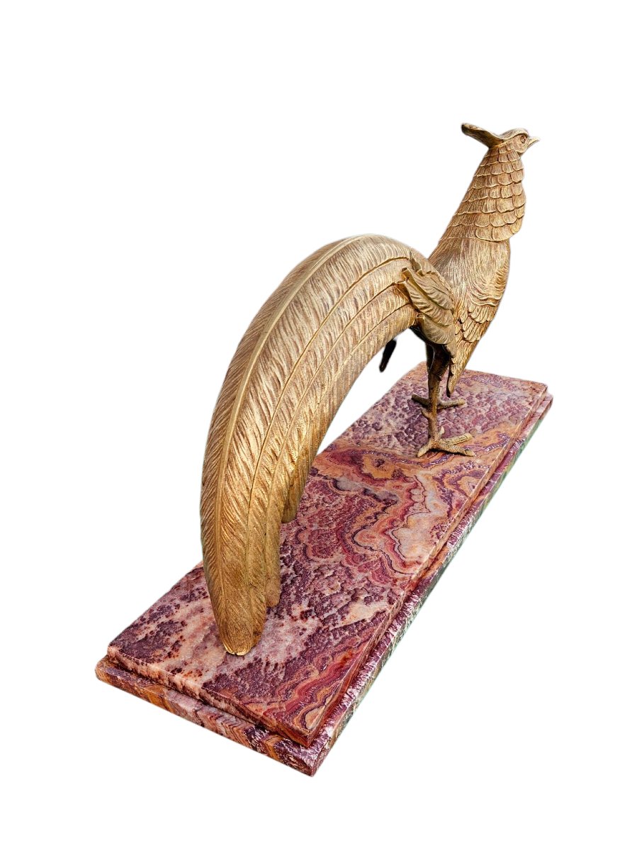Henri Molins (1893-1958) Très important Bronze doré Art Déco-photo-2