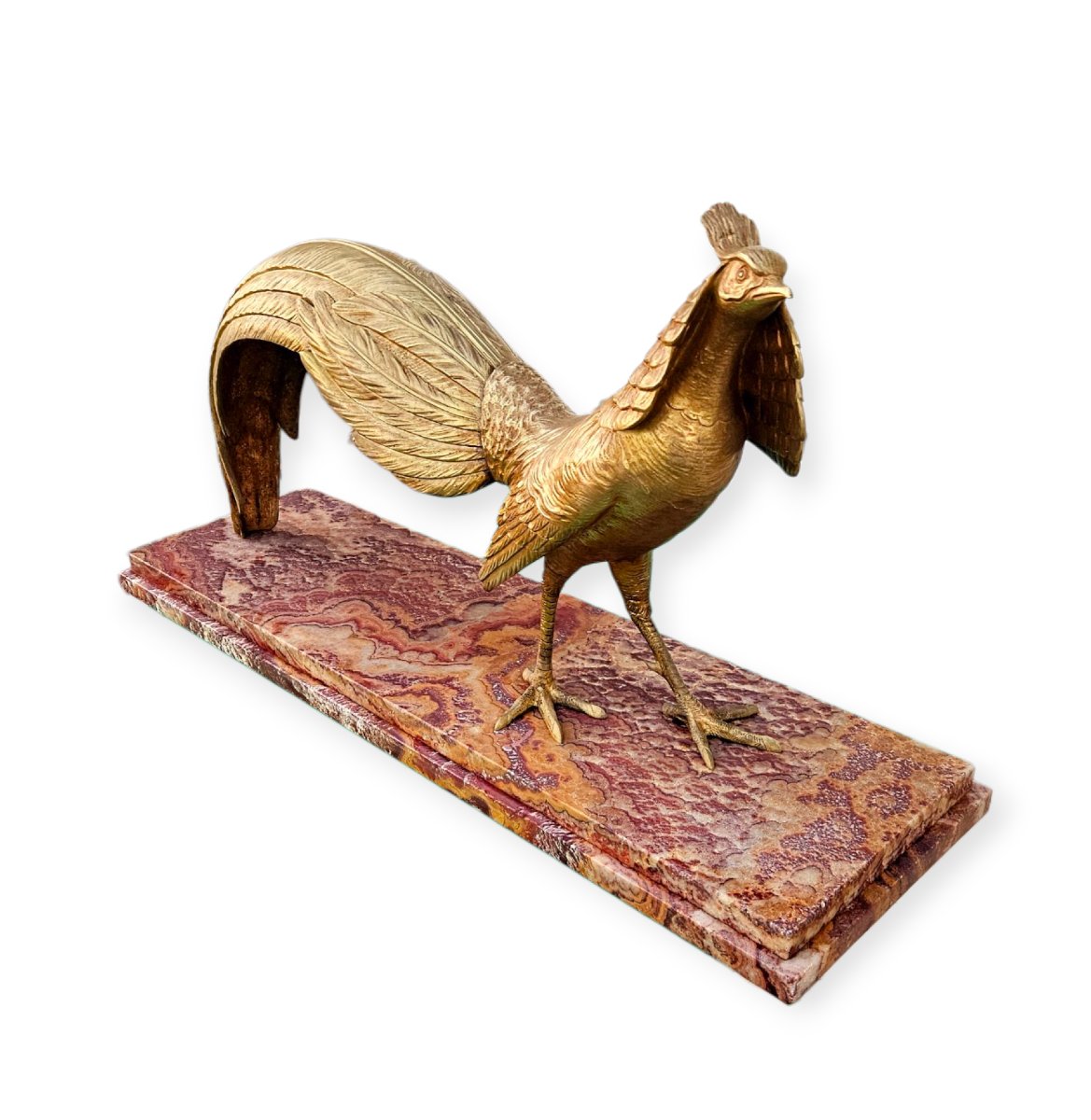 Henri Molins (1893-1958) Très important Bronze doré Art Déco-photo-5