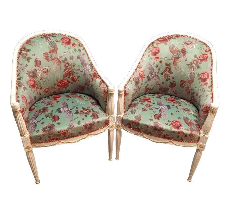 Paire de Fauteuils Art Déco-photo-1