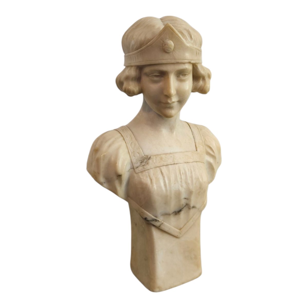 Sculpture en albâtre vers 1900 signée -photo-3