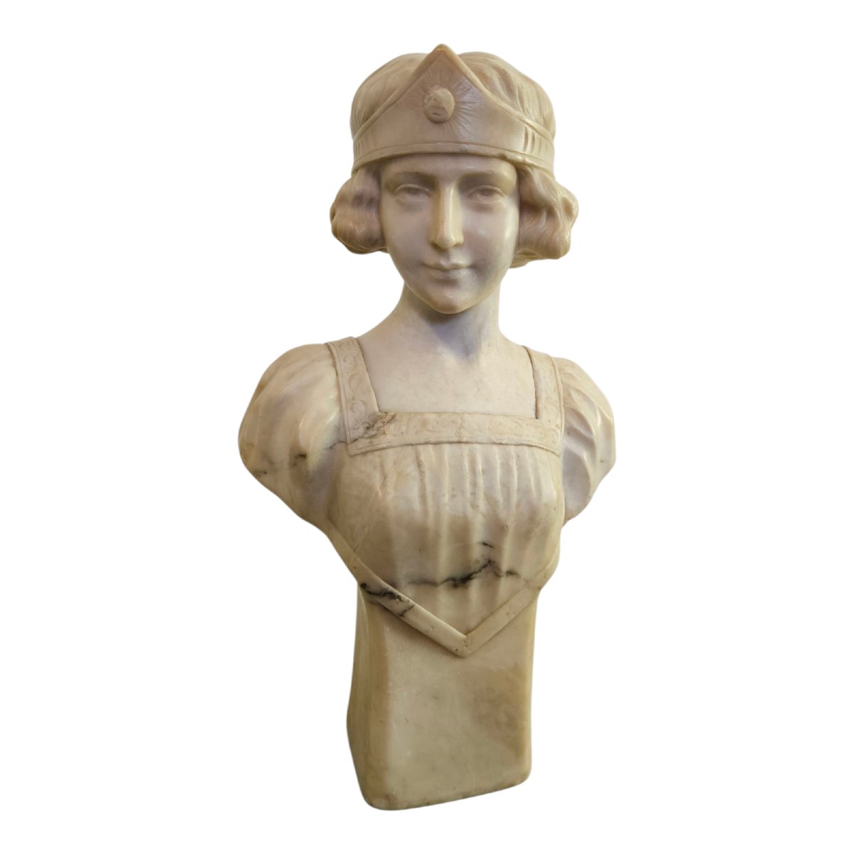 Sculpture en albâtre vers 1900 signée -photo-2