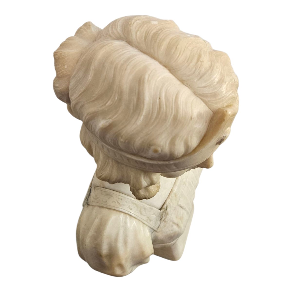 Sculpture en albâtre vers 1900 signée -photo-3