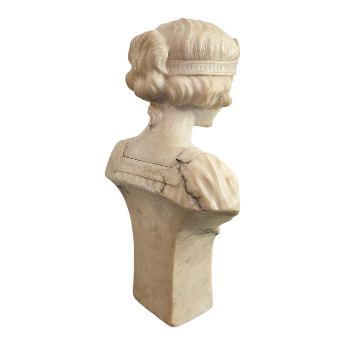 Sculpture en albâtre vers 1900 signée -photo-6