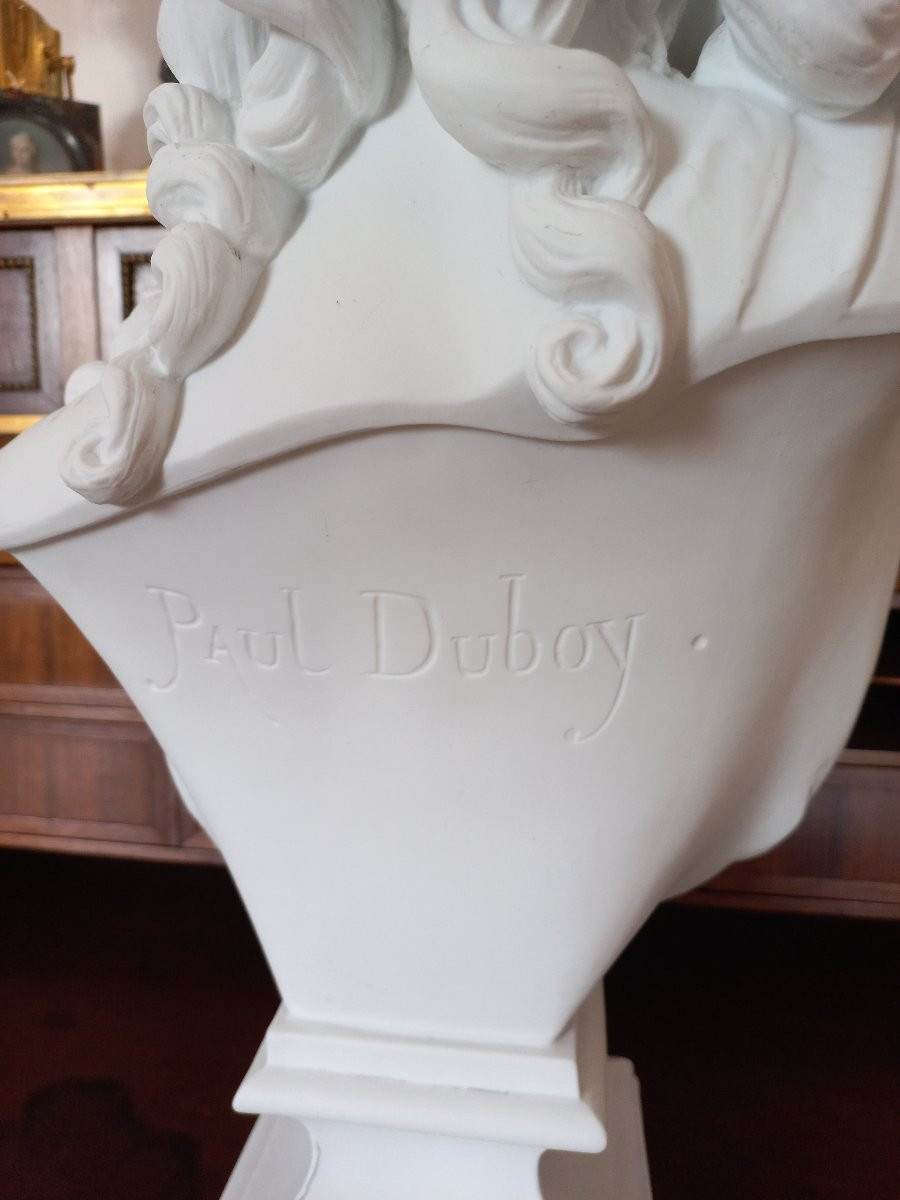 Paul Duboy Buste en biscuit de Sèvres (H53 cm)-photo-7