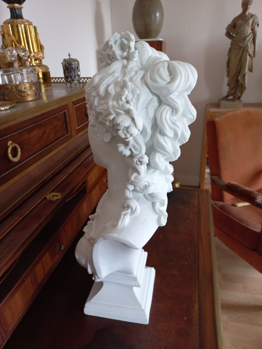 Paul Duboy Buste en biscuit de Sèvres (H53 cm)-photo-8