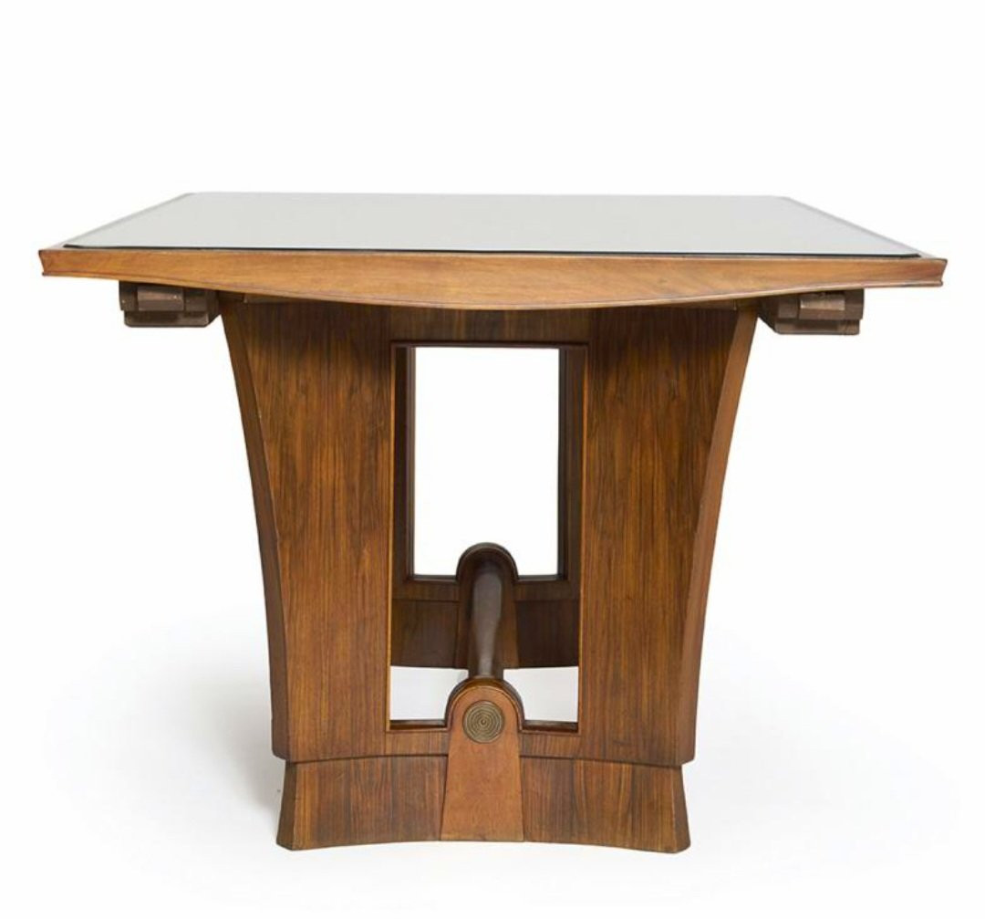Maxime Old (1910-1991) Walnut Dining Table-photo-2