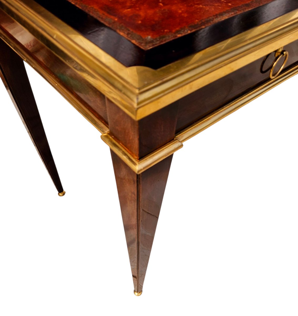 Bureau 1940 en acajou et bronze doré Maison Jansen -photo-2