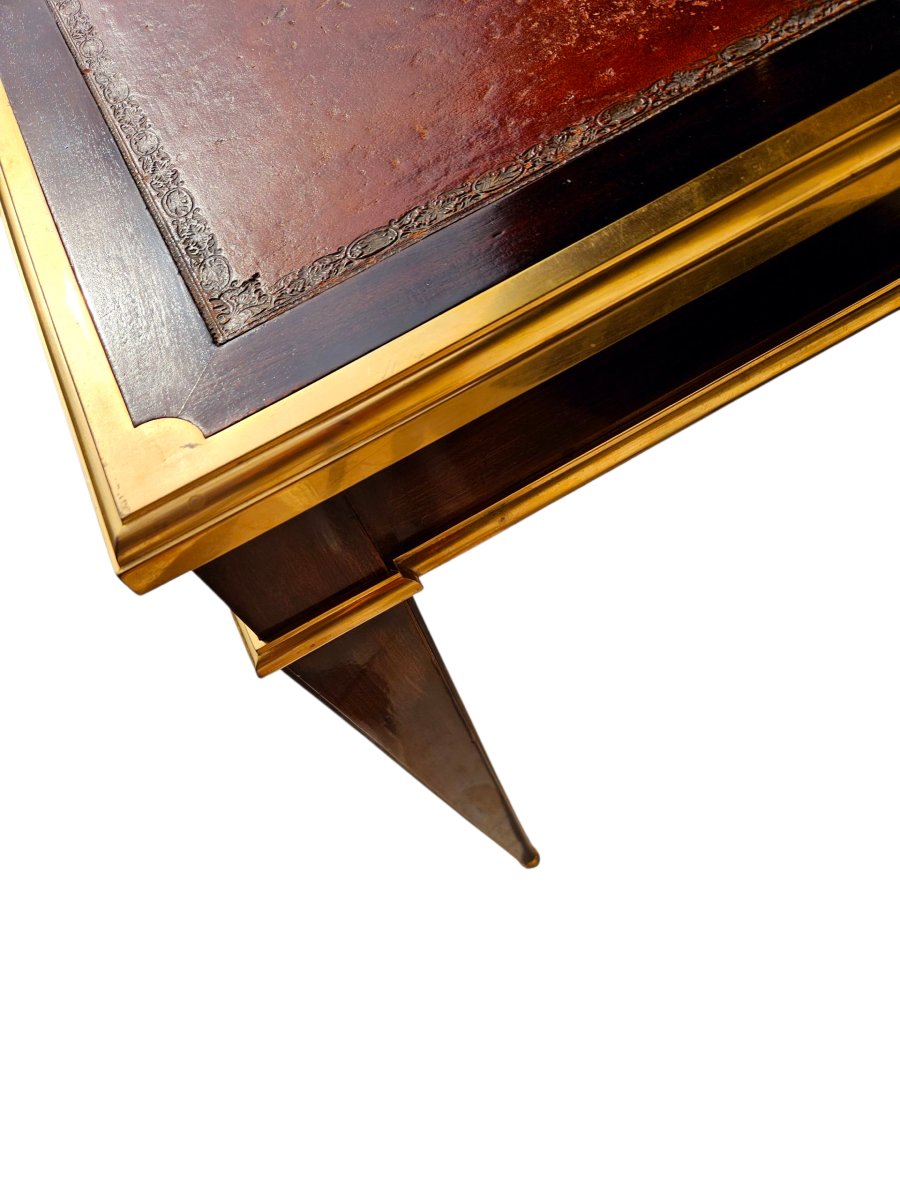 Bureau 1940 en acajou et bronze doré Maison Jansen -photo-5