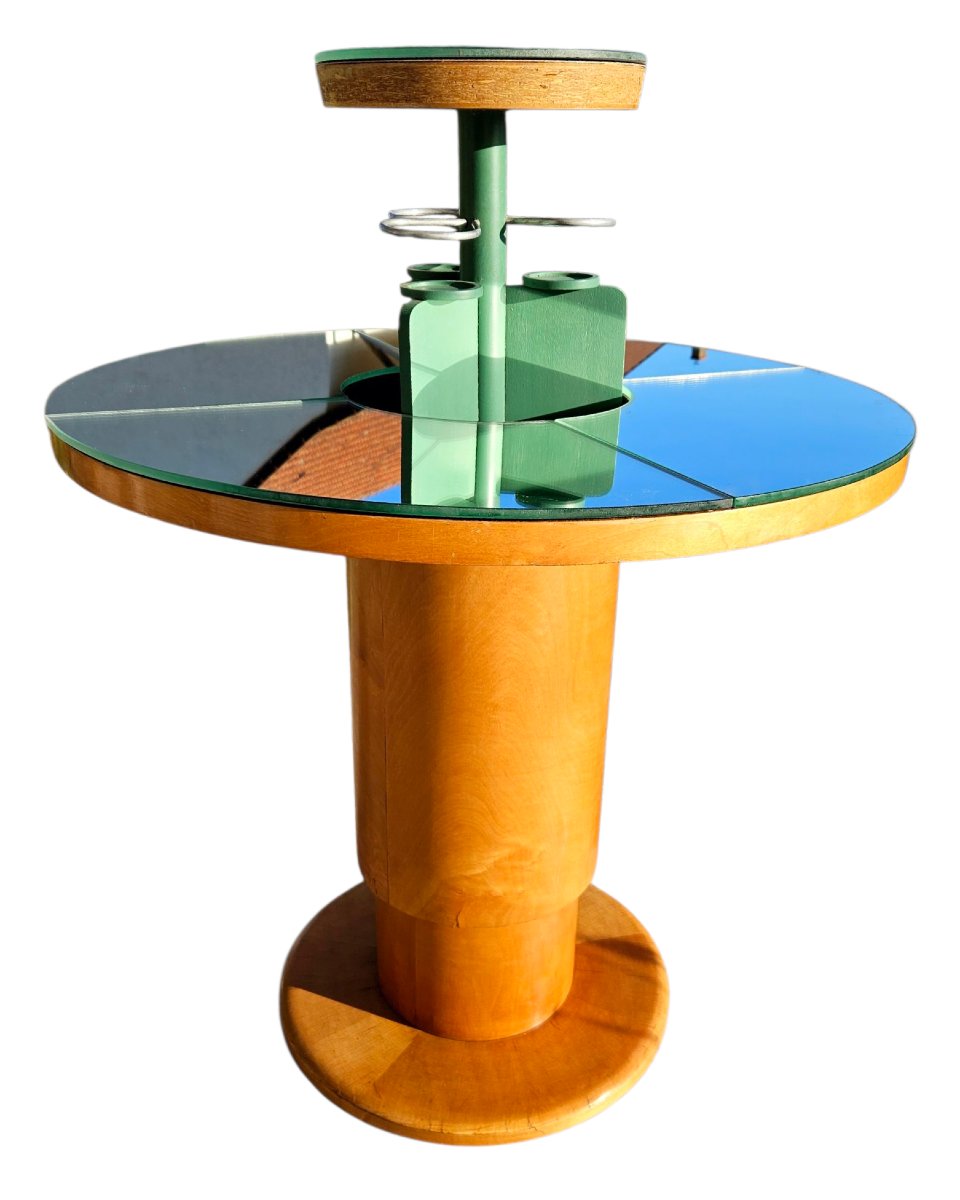 Gueridon With A Bar-forming System, Circa 1940-photo-5