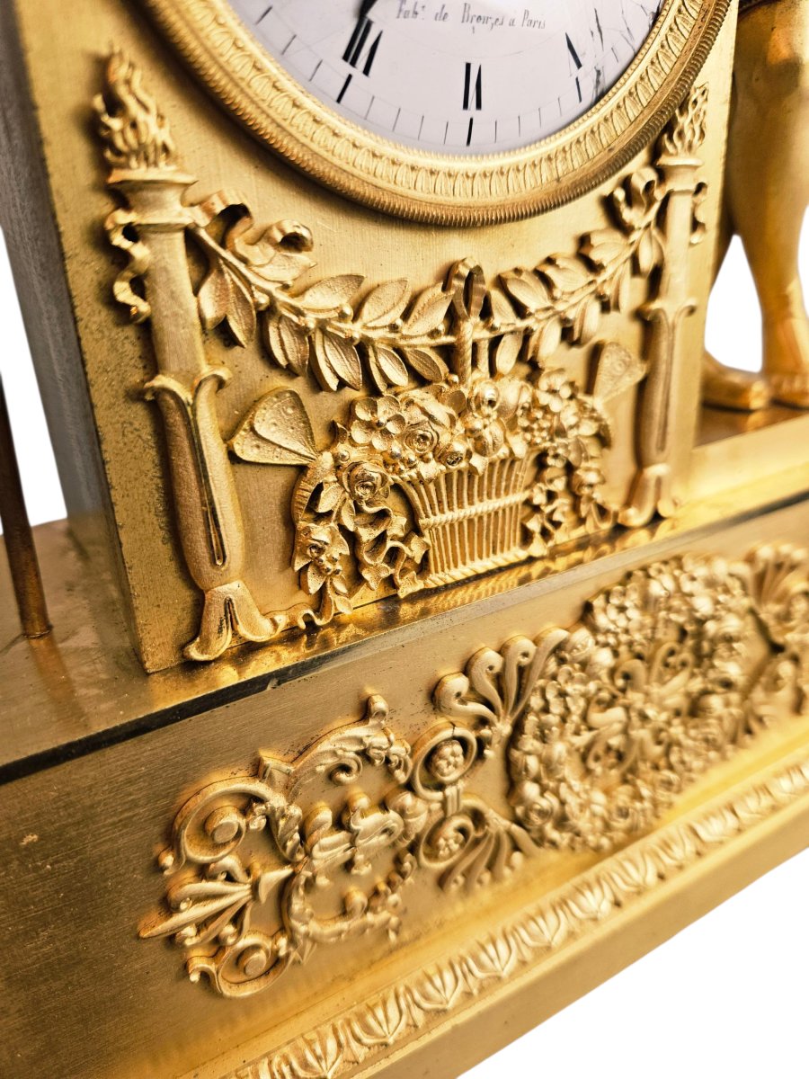 Pendule Empire Deniere & Matelin Fabricant de bronzes à Paris"-photo-3