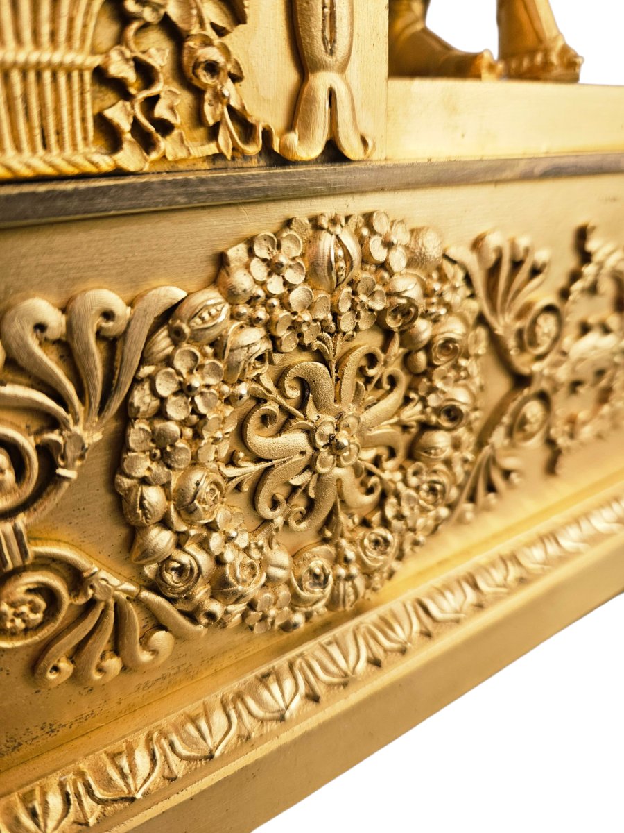 Pendule Empire Deniere & Matelin Fabricant de bronzes à Paris"-photo-6