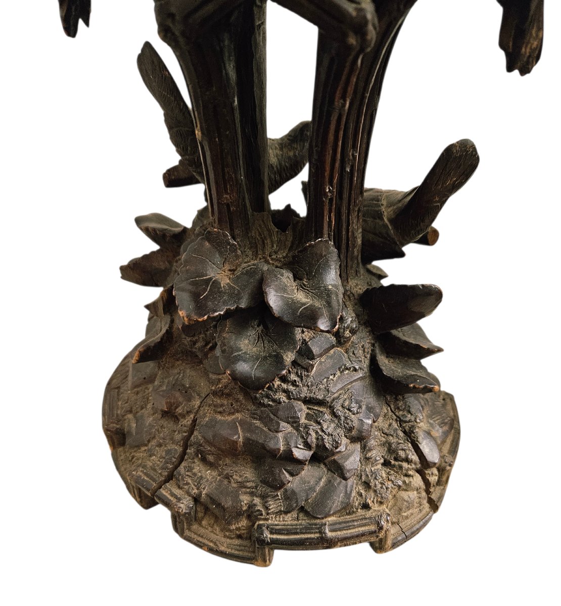 Forêt Noire, piédestaux en tilleul sculpté-photo-2