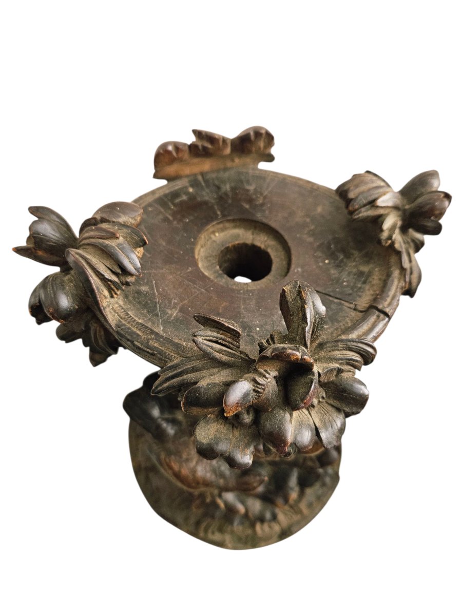 Forêt Noire, piédestaux en tilleul sculpté-photo-4