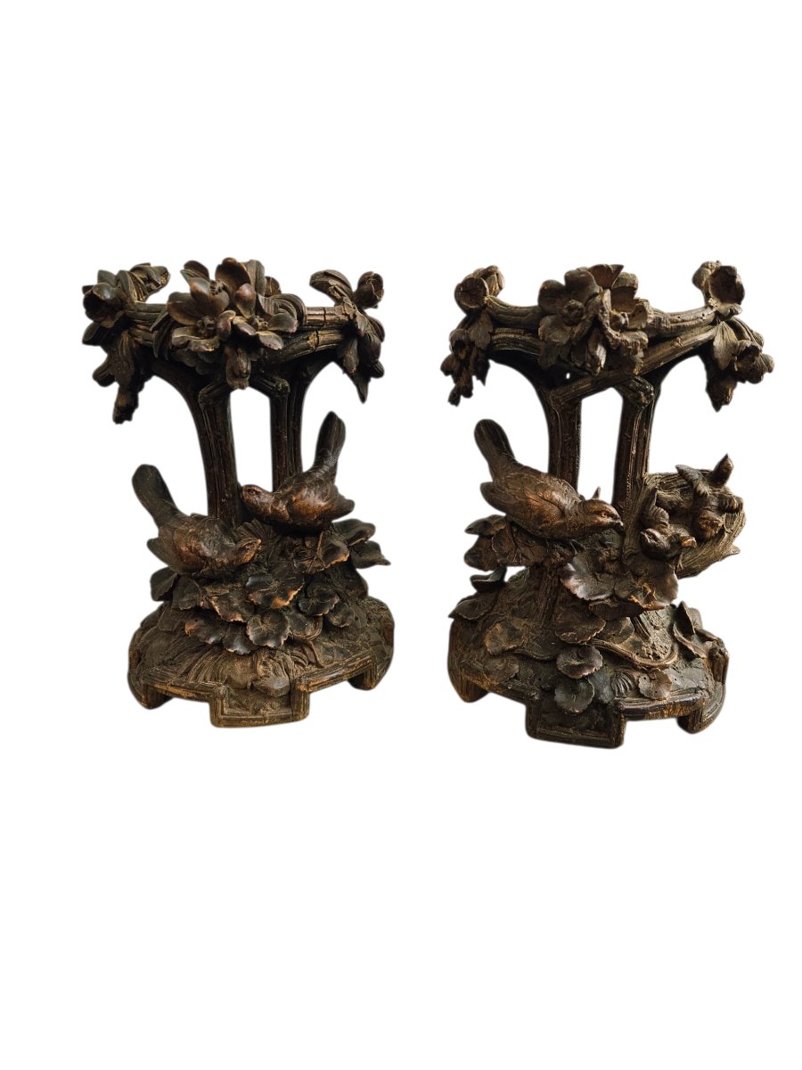 Forêt Noire, piédestaux en tilleul sculpté-photo-8