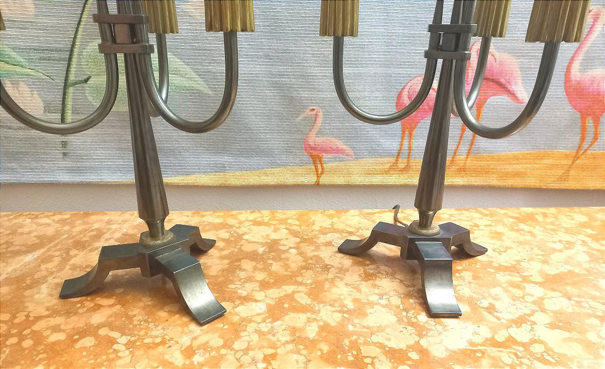 Paire de candélabres début XXe siècle-photo-2