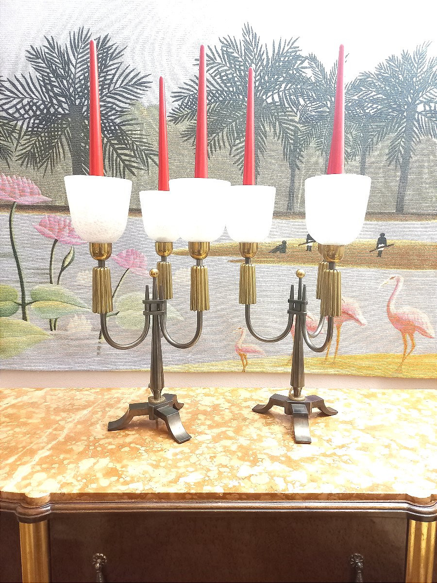 Paire de candélabres début XXe siècle-photo-3