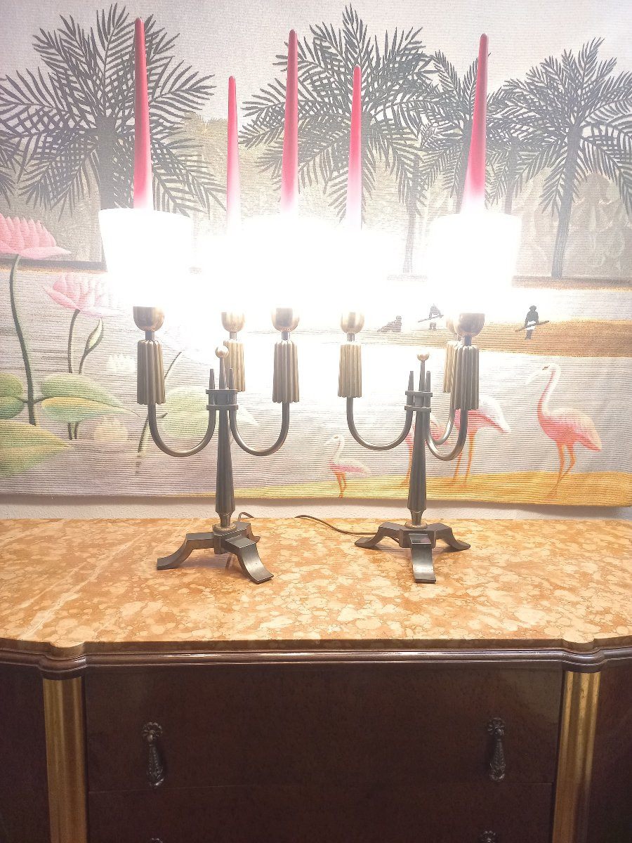 Paire de candélabres début XXe siècle-photo-4