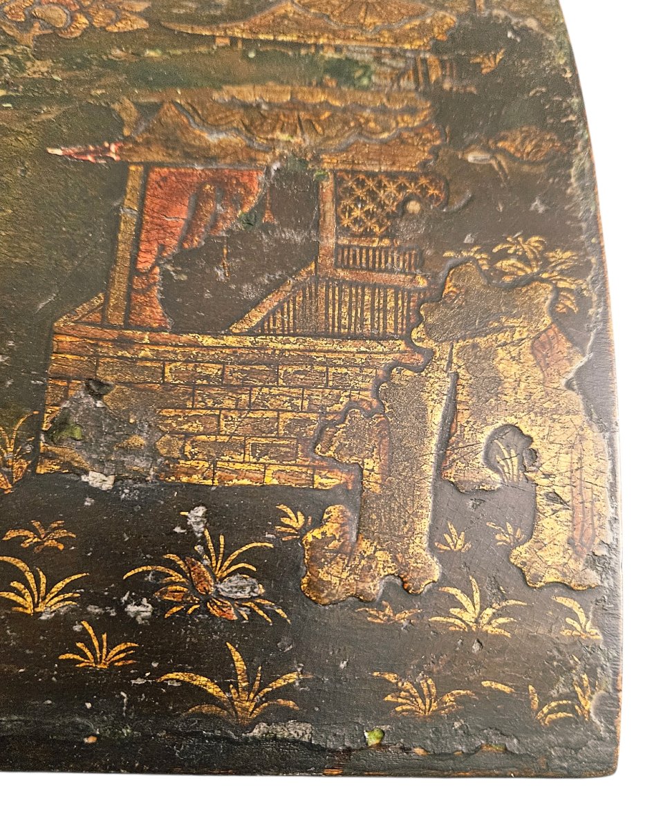 Boîte à perruque en vernis Martin XVIIIème-photo-1