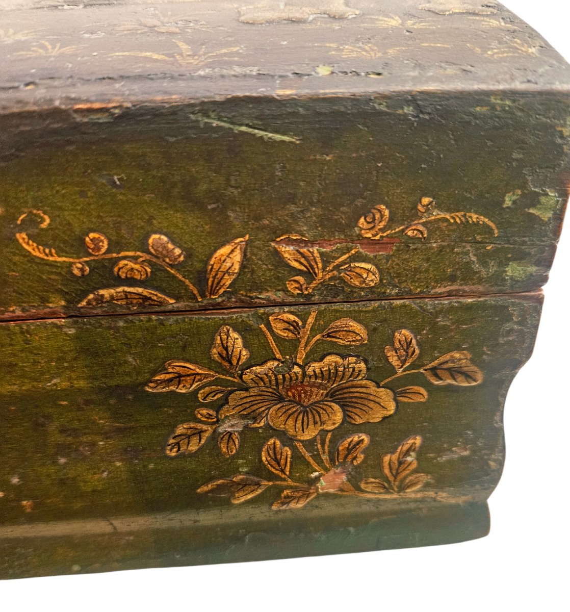 Boîte à perruque en vernis Martin XVIIIème-photo-3