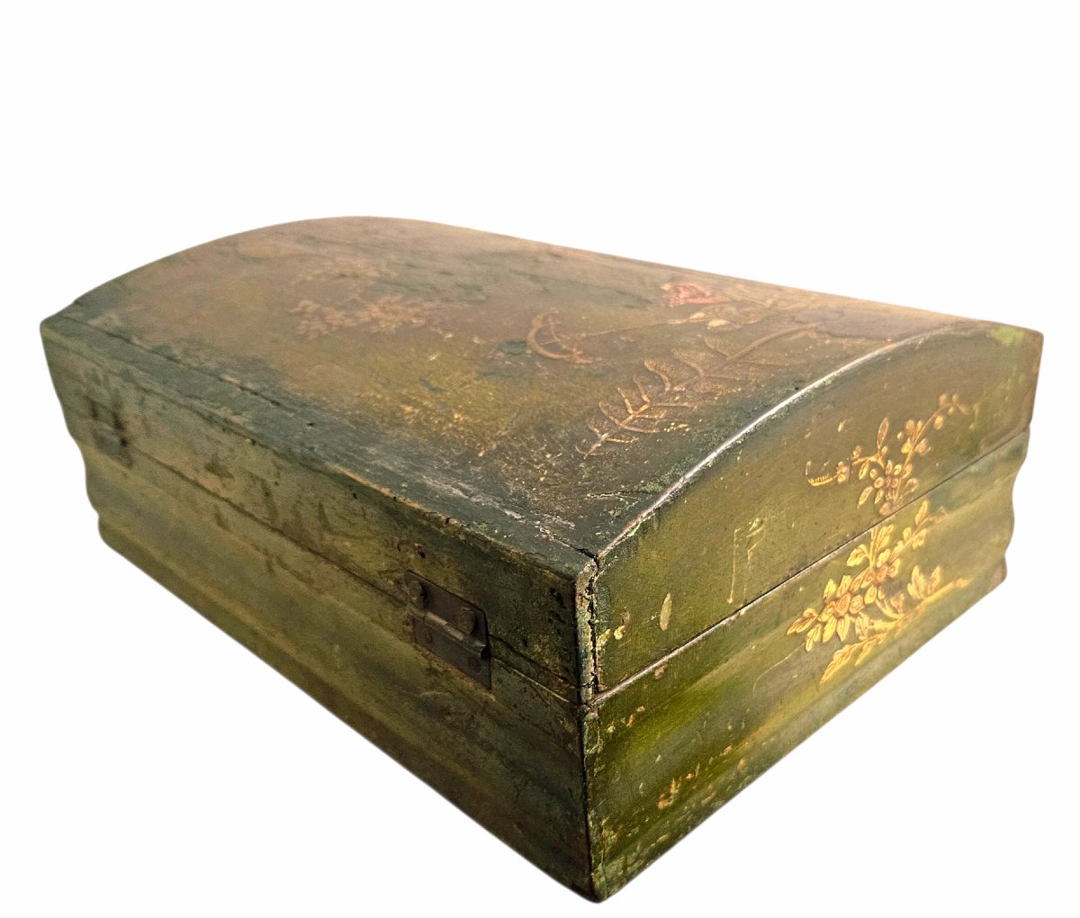 Boîte à perruque en vernis Martin XVIIIème-photo-5