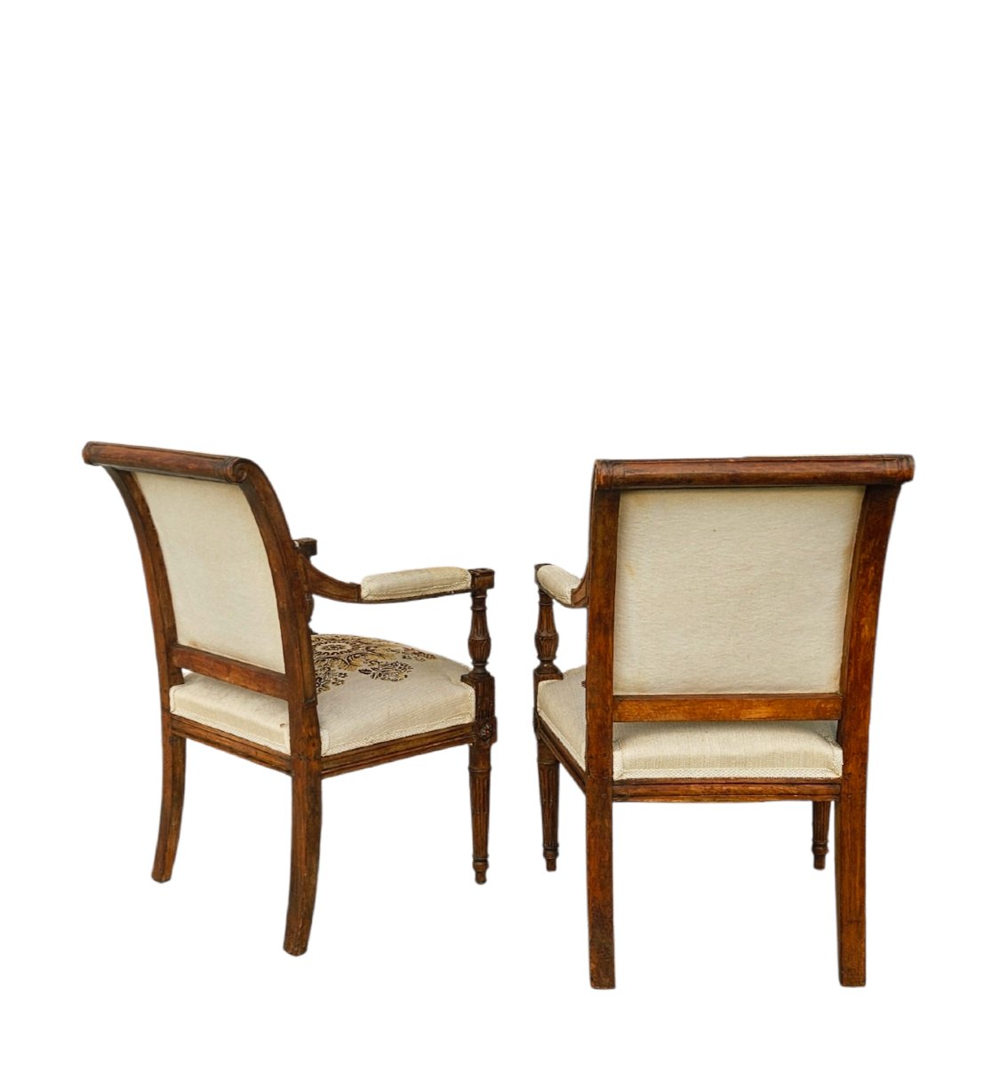 Fauteuils fin XVIIIème à dossier renversé-photo-3