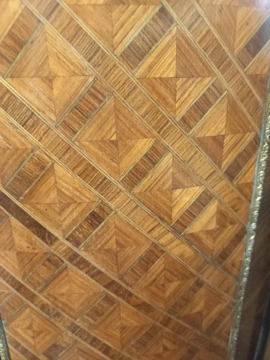 Paire d'encoignures marquetées Napoléon III-photo-7