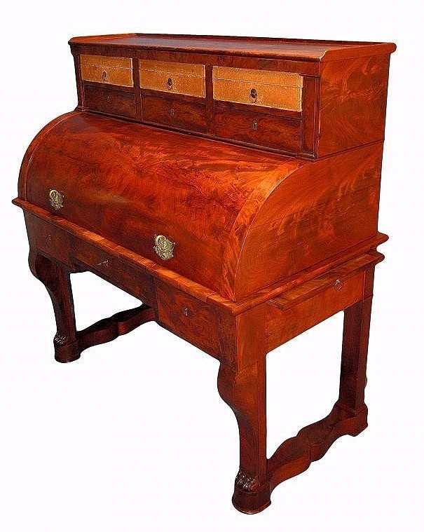Empire Period Mahogany Cylinder Desk-photo-7