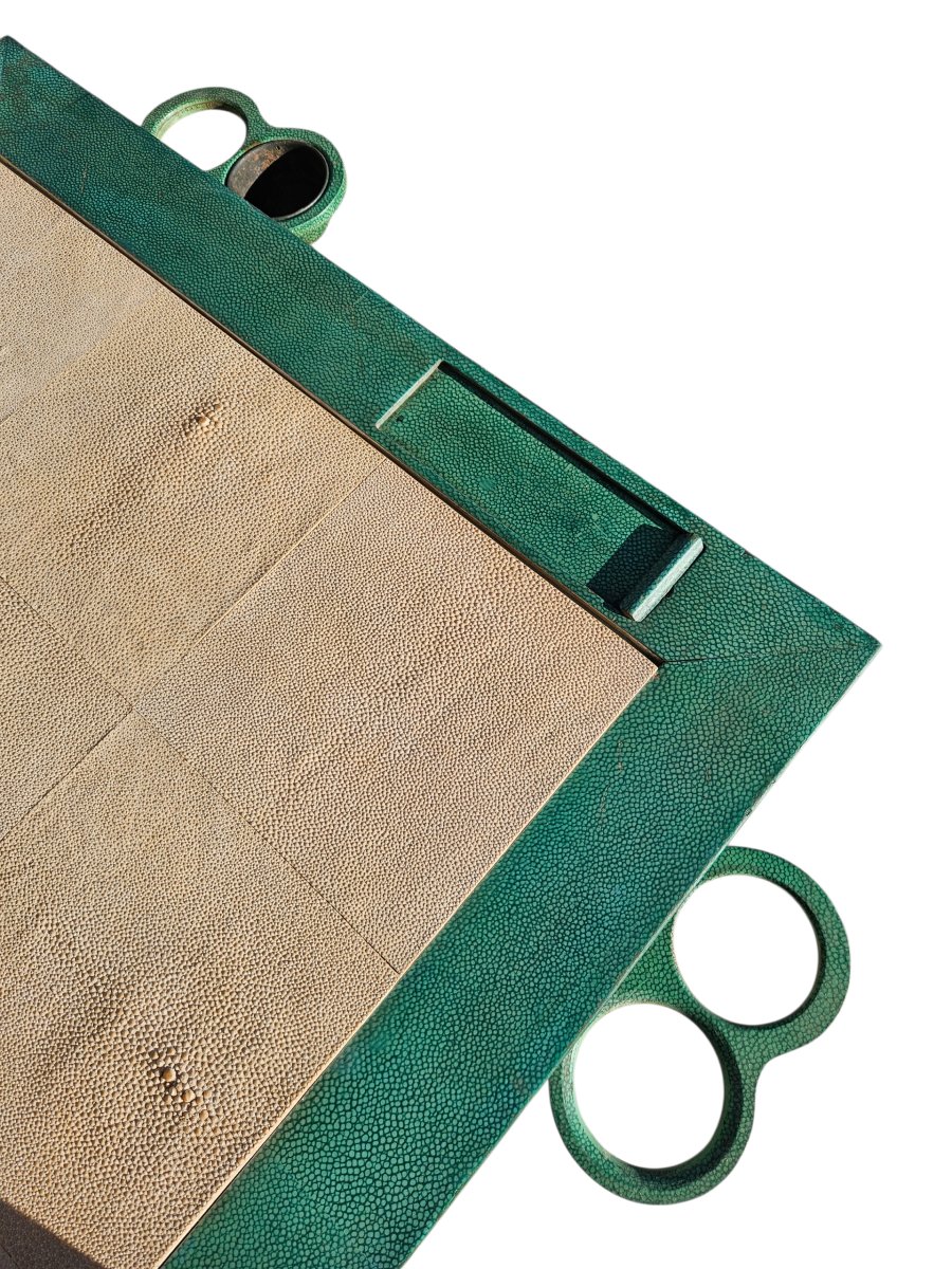 Art Deco Games Table In Shagreen -photo-2