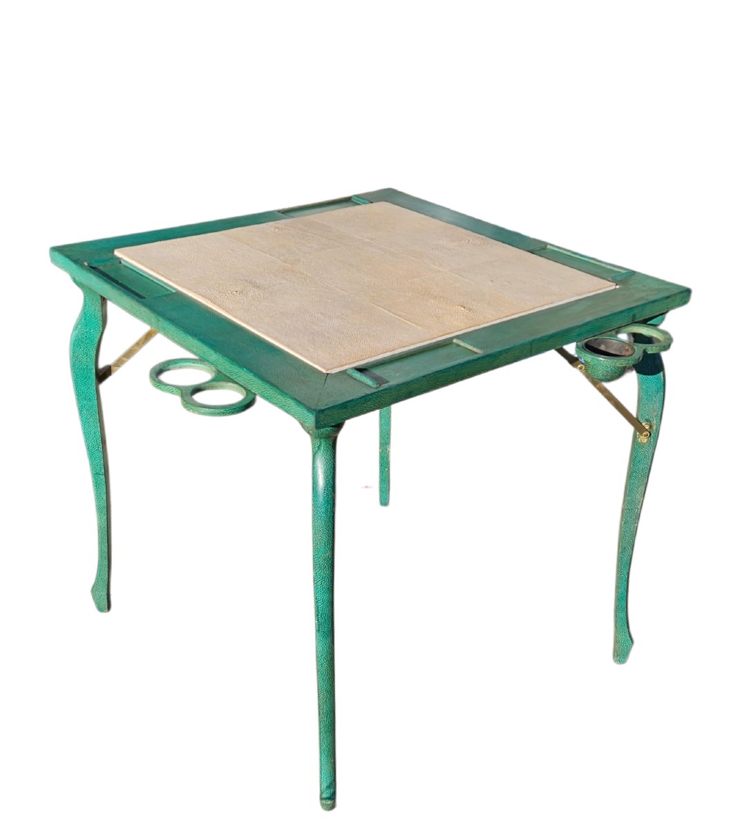 Art Deco Games Table In Shagreen -photo-3