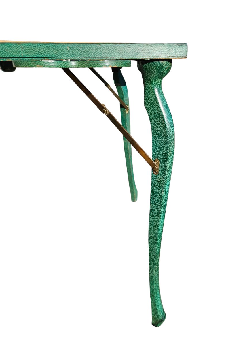 Art Deco Games Table In Shagreen -photo-2