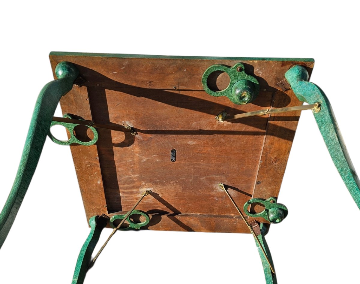 Art Deco Games Table In Shagreen -photo-3