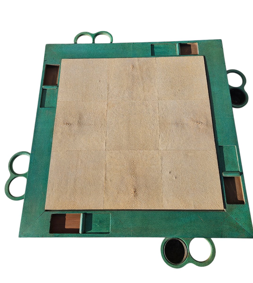Art Deco Games Table In Shagreen -photo-5